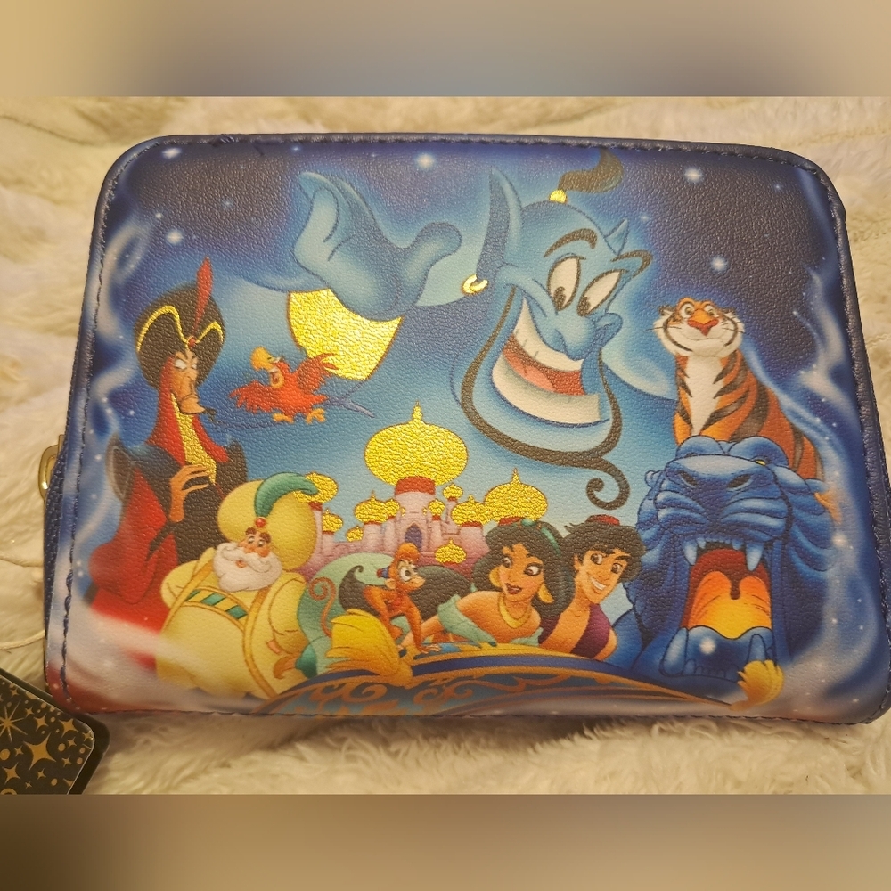 NWT Loungefly Aladdin 30th Anniversary Ziparound Disney Wallet Standard